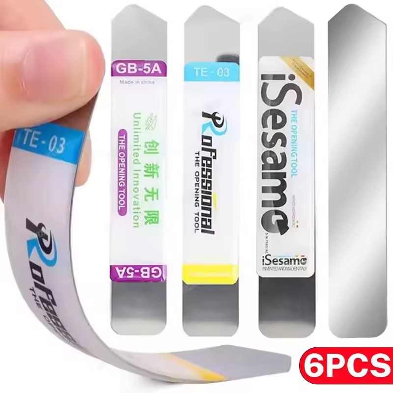 Electronics Repair Manual - 1-6Pcs Metal Flat Soft Blade Crowbar